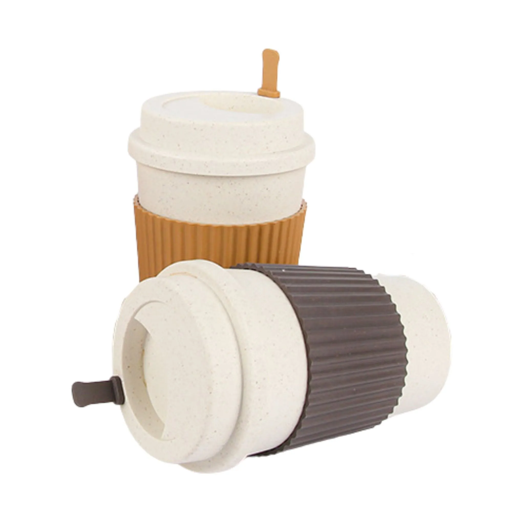 Wheat Fibre Coffee Cup with Stirrer