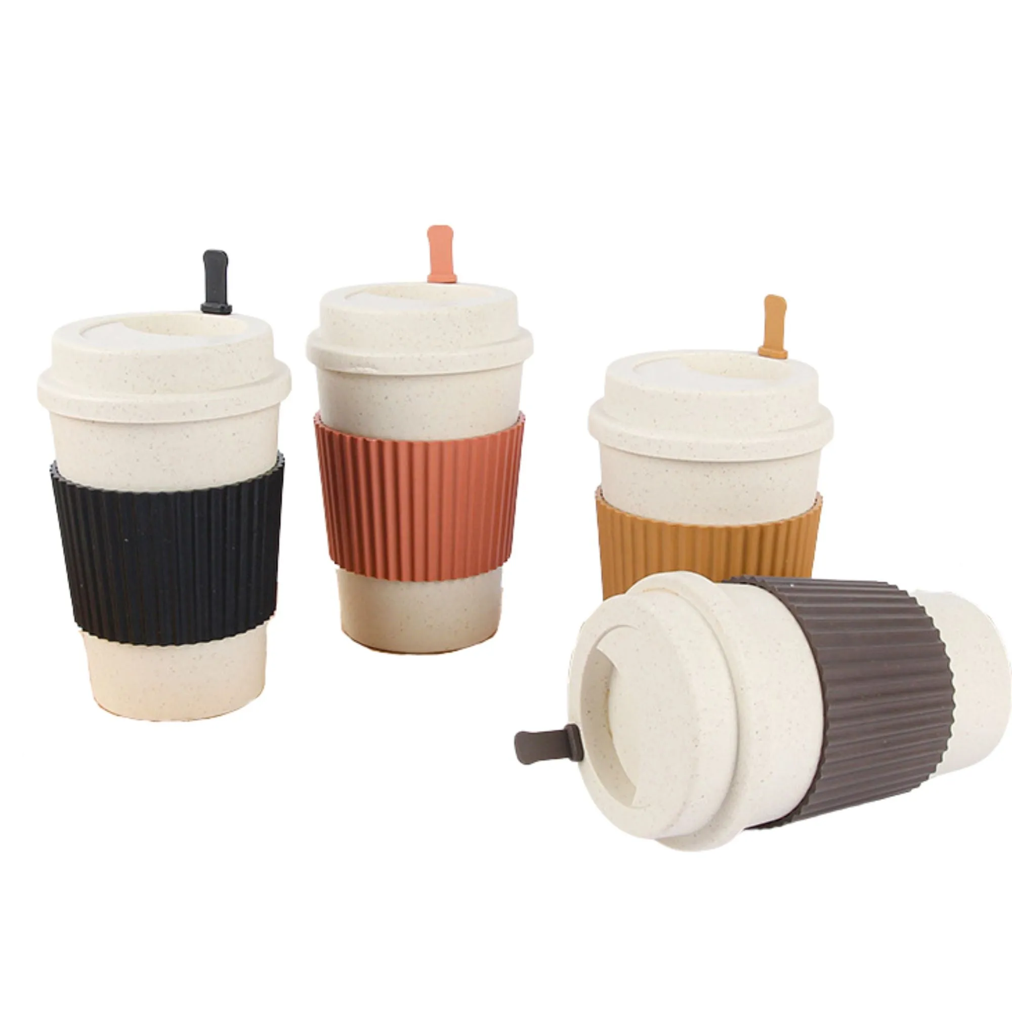 Wheat Fibre Coffee Cup with Stirrer