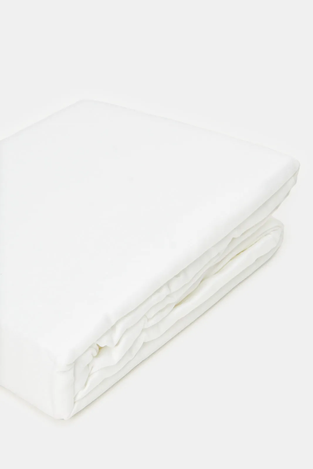 White Cotton Fitted Sheet (King Size)