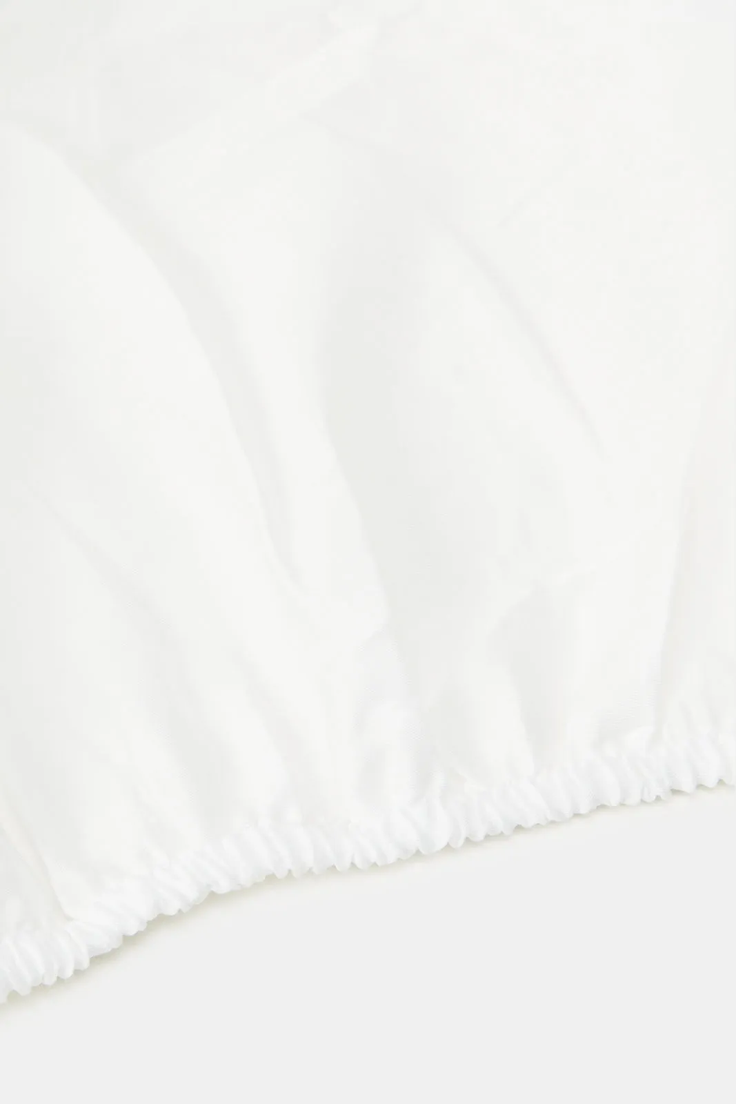 White Cotton Fitted Sheet (King Size)