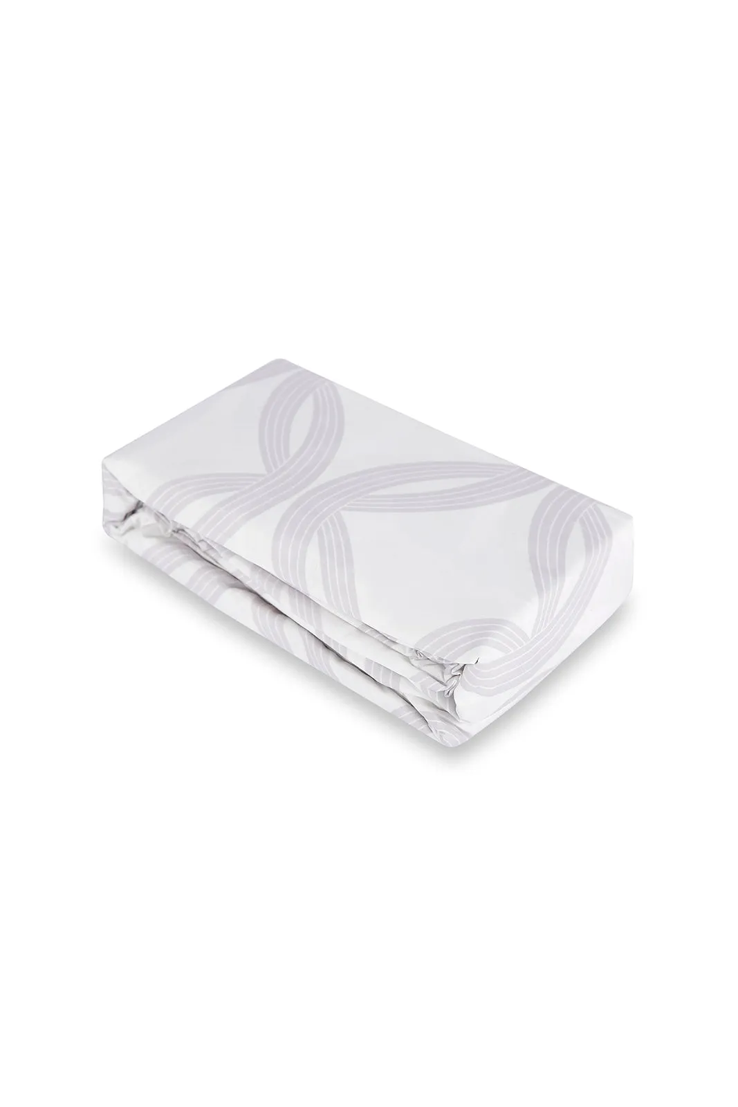 White Geometric Flat Sheet 2 Piece Set (Single Size)