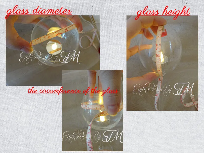 Wine glass shades Pumpkin  coaster/ 4x4 hoop