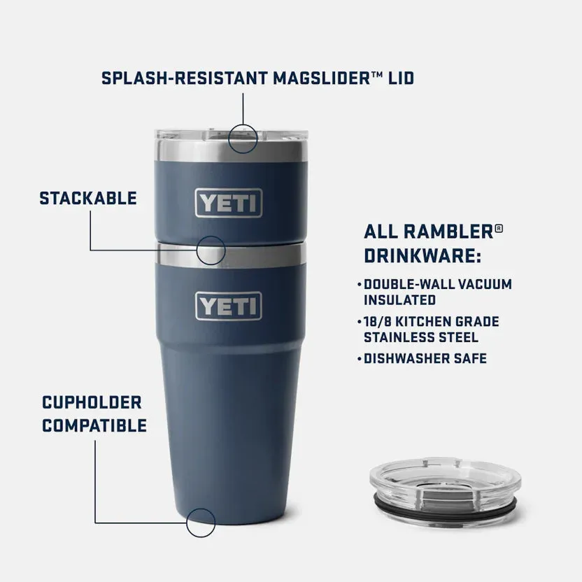 YETI Rambler 20 OZ (591ml) Stackable Cup With Magslider Lid - Black