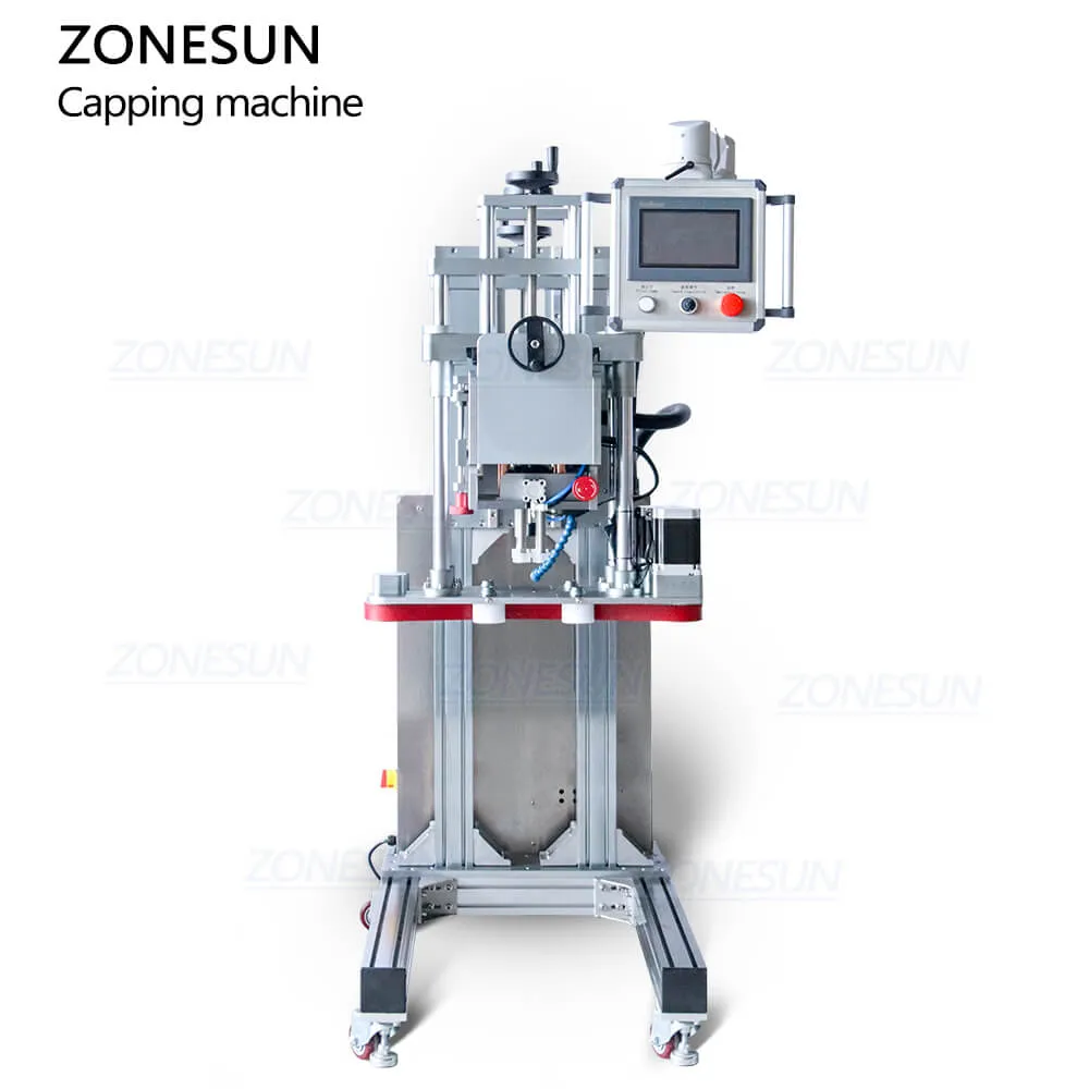 ZS-XG20A Automatic Hand Gel Beverage Glass Spray Bottle Plastic Caps Screw Capping Machine For Dropper Bottle